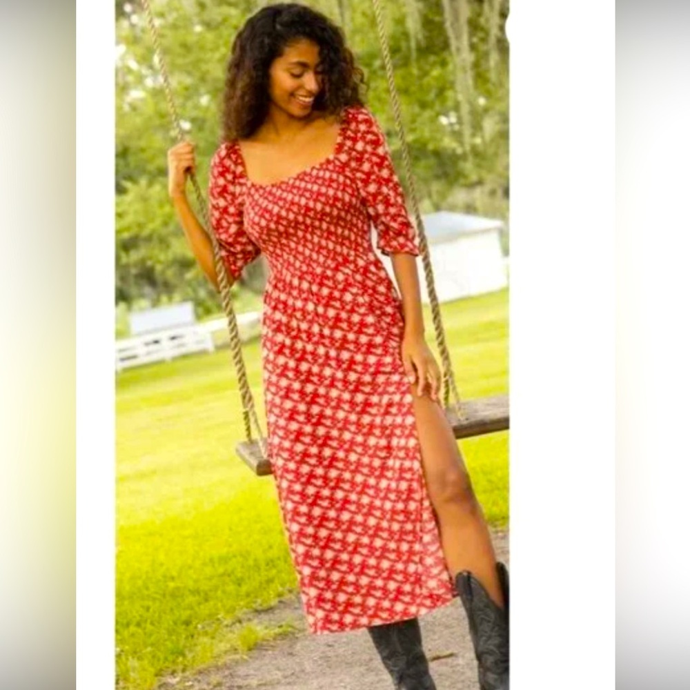 Natural Life Analynne smocked Maxi Dress
